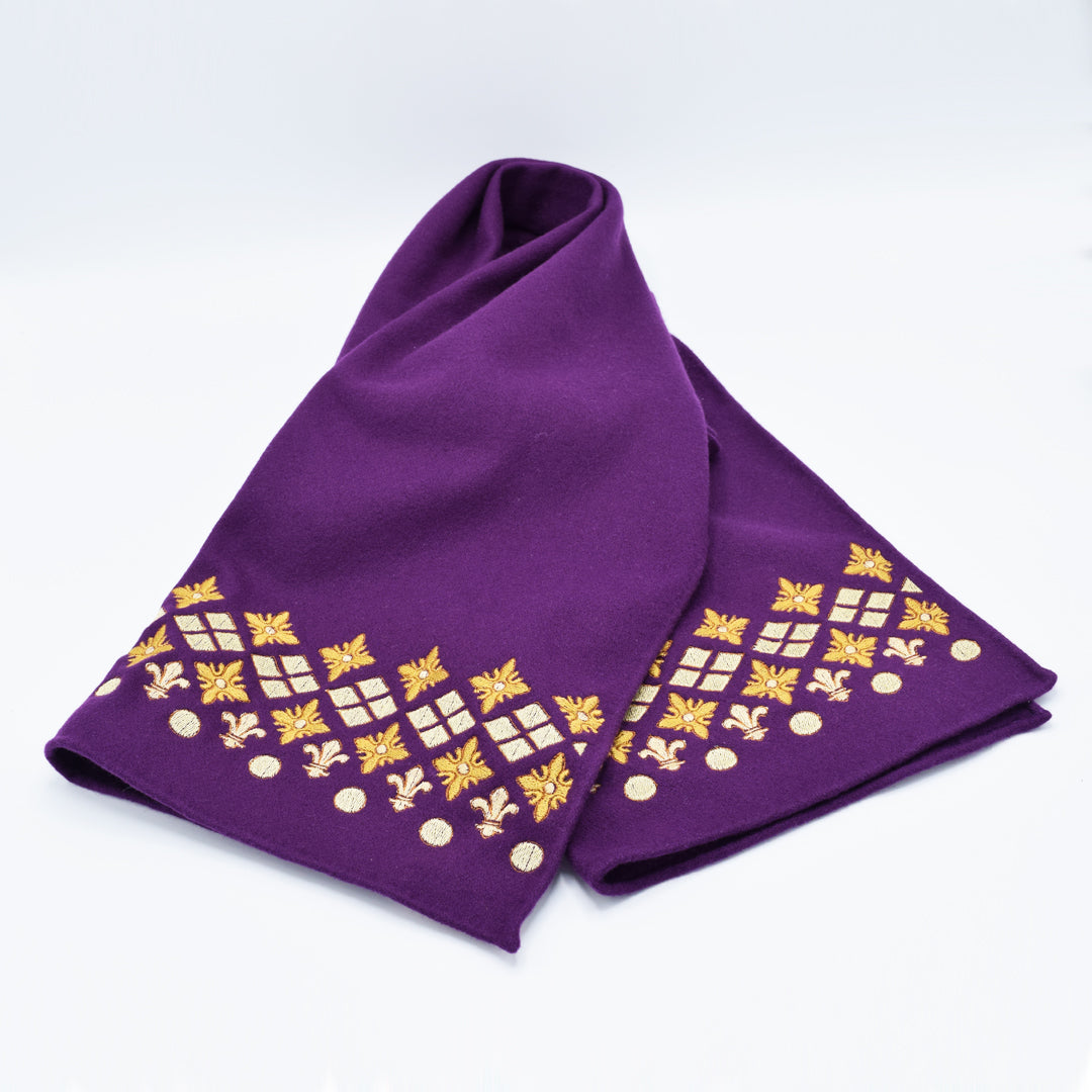 Cashmere wool blend Embroidered Scarf