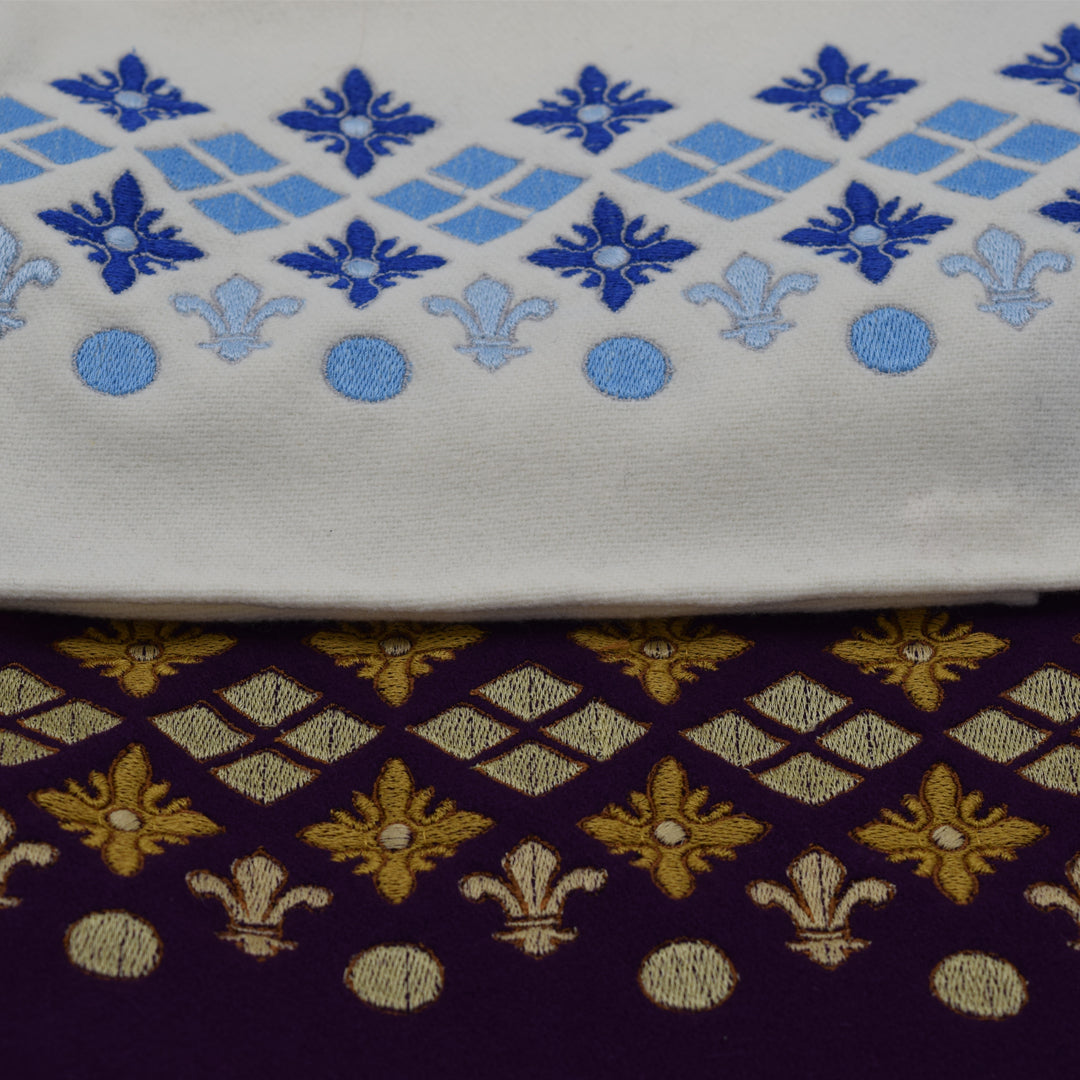 Cashmere wool blend Embroidered Scarf