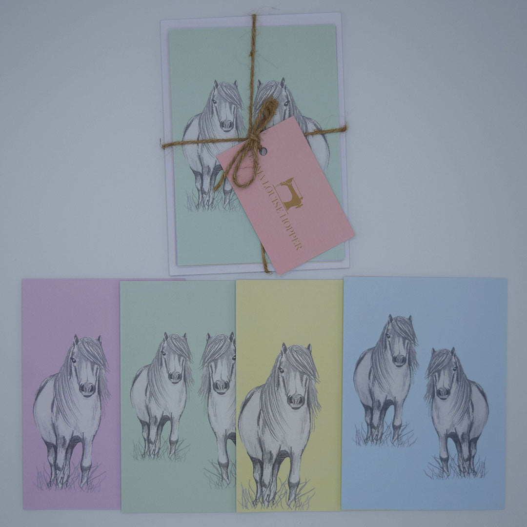 Pack of 4 Shetland Pony Gift cards