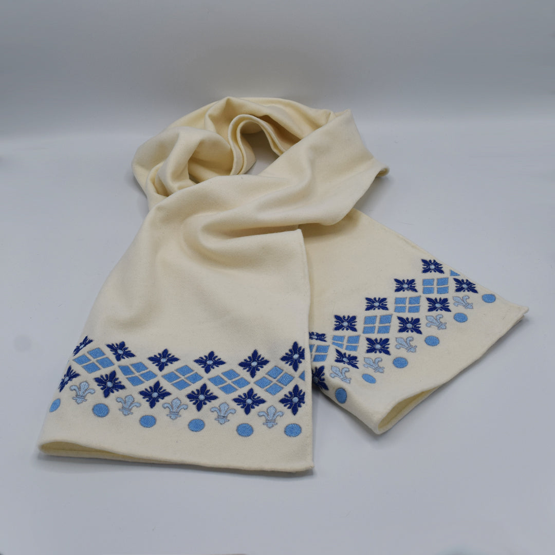 Cashmere wool blend Embroidered Scarf
